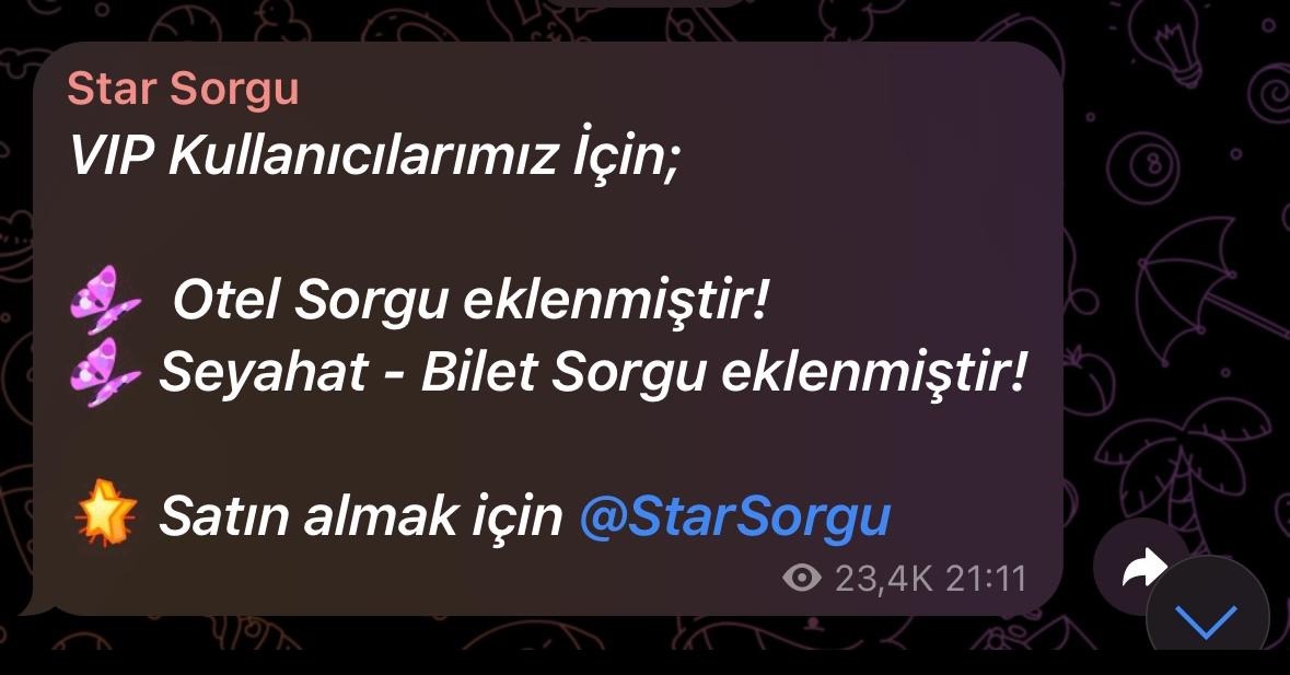 Otel rezervasyon bilgileri 50 TL'ye Telegram'da satılıyor